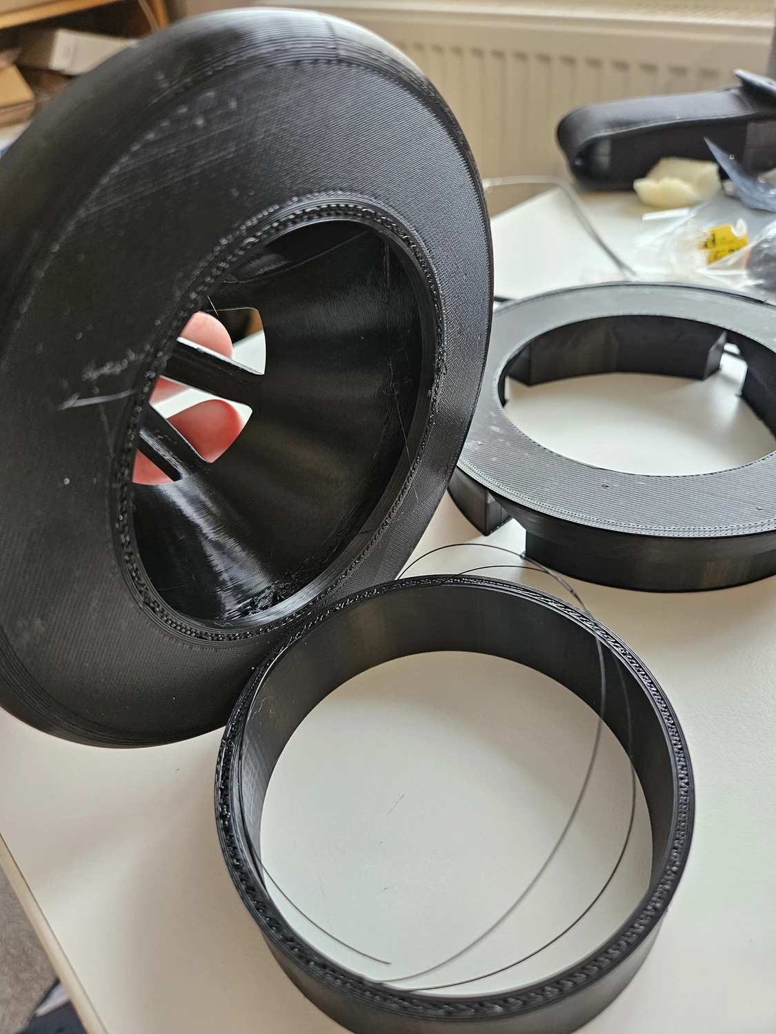 Failed first version of the roof vent cowl after a manual strength test.