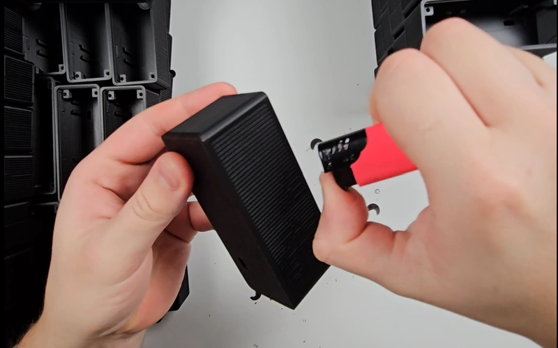 Batch production example with repeatable enclosure housings