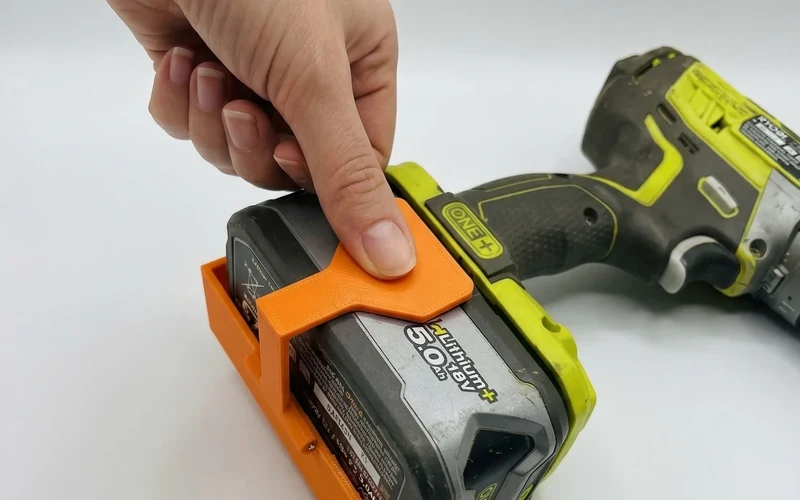 Preview card image for the Ryobi ONE+ battery removal aid project.