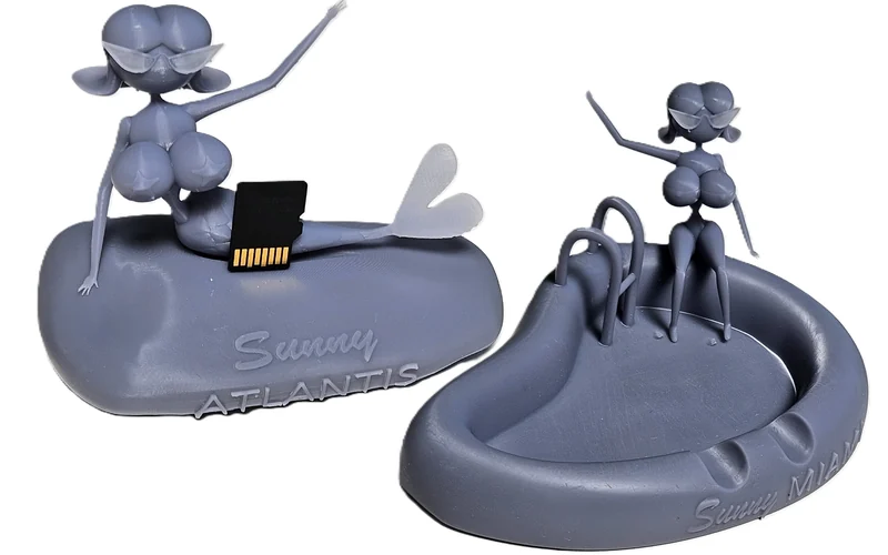 Preview card image for the Sunny Miami and Sunny Atlantis resin miniatures project.