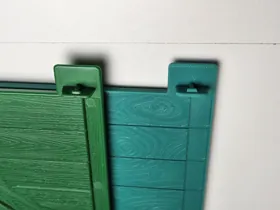 Close-up of the recreated catches and surface texture.