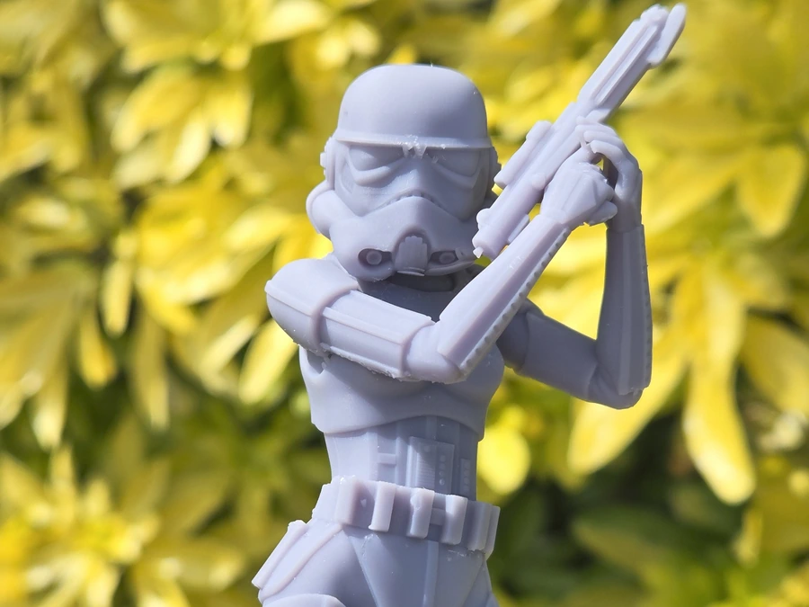 High-detail resin miniature printed with crisp small features.